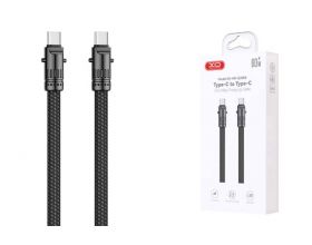 Кабель USB Type-C - USB Type-C XO NB-Q288B Lanyard Bullet Zinc Alloy 60W Black