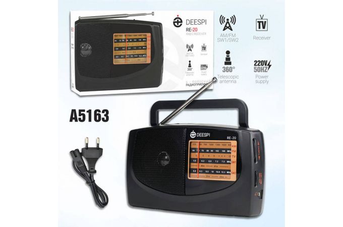 Радиоприемник deespi RE-20/308  AM/FM/SW1-2/TV