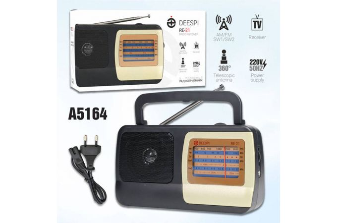 Радиоприемник deespi RE-21/408  AM/FM/SW1-2/TV
