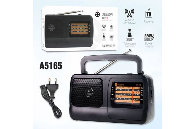 Радиоприемник deespi RE-22/409  AM/FM/SW1-2/TV