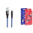Кабель USB - MicroUSB BOROFONE BU13 4A fast (синий) 1,2м (в оплетке)