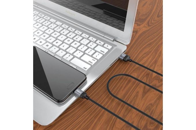 Кабель USB - USB Type-C BOROFONE BX28, 3A (серый) 1м