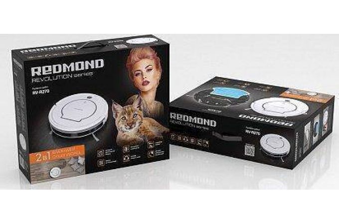 Робот-пылесос REDMOND RV-R270 белый сухая и влажная уборка