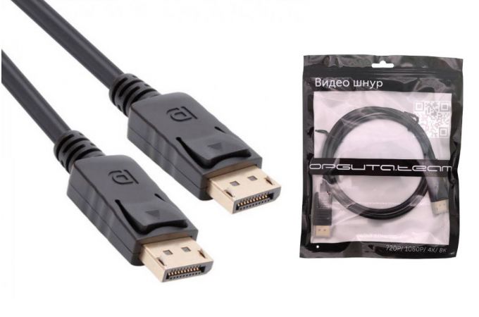 Кабель DisplayPort DP (M) --> DP (M) Орбита OT-AVW60 штекер DISPLAY PORT - штекер DISPLAY PORT 1м (v1.2)