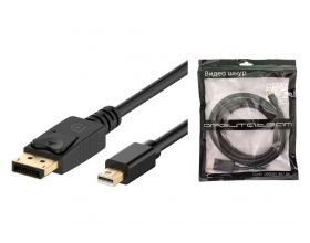 Кабель DisplayPort miniDP (M) --> DP (M) Орбита OT-AVW62 штекер miniDISPLAY PORT - штекер DISPLAY PORT 1м (v1.2)