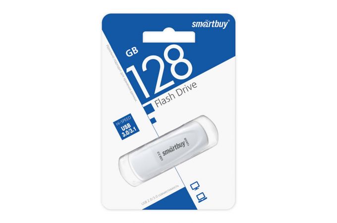 Флешка USB 3.0 SmartBuy Scout White 128GB (SB128GB3SCW)