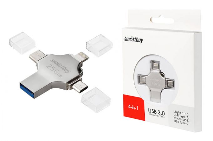 Флешка USB 3.0 Smartbuy MC15 Metal Quad 256GB (SB256GBMC15)