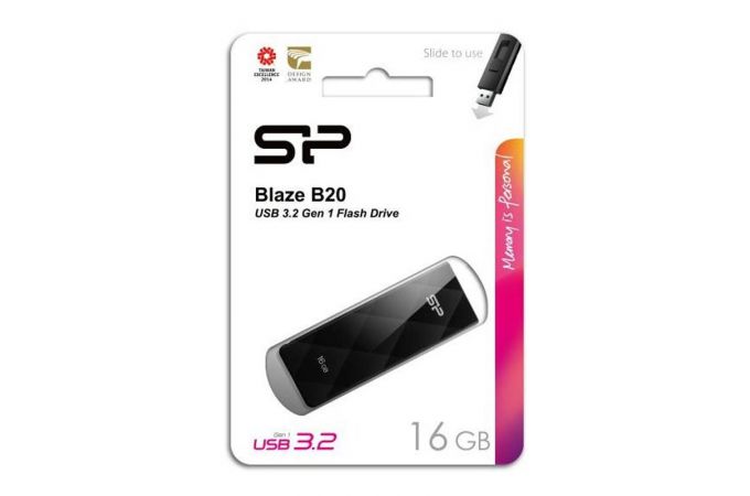 USB флеш накопитель 16 Gb Silicon Power Blaze B20 USB 3.0 SP016GBUF3B20V1K