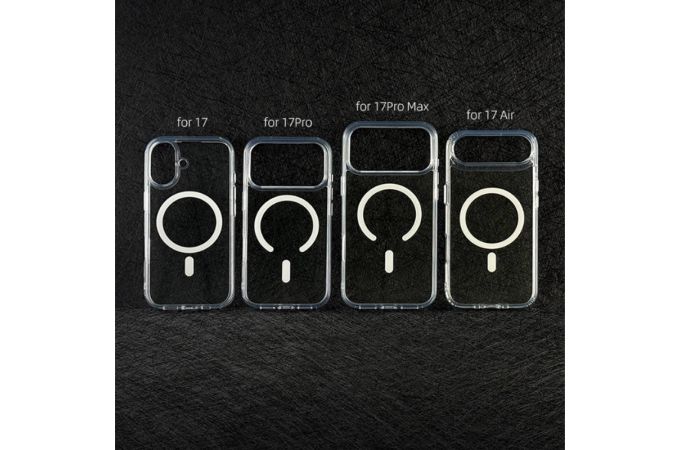 Чехол для iPhone 17 Pro (6,3) с силиконовым бампером MagSafe (прозрачный)