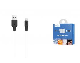 Кабель USB - Lightning HOCO X21, 2,4A (черно-белый) 1м (силиконовый)