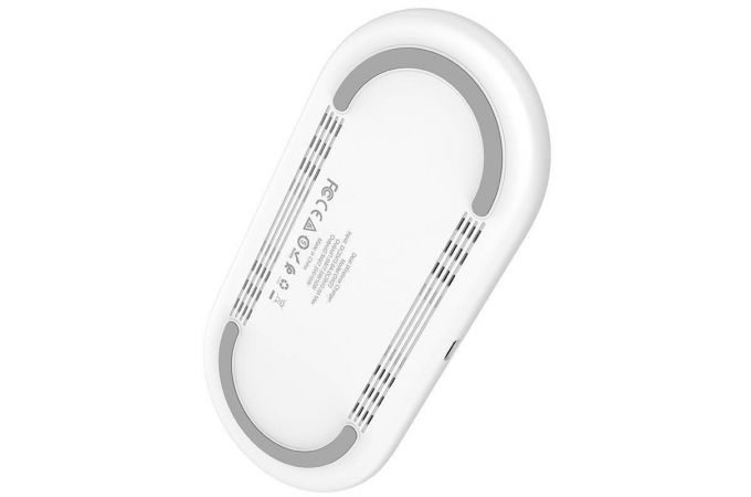 Беспроводное зарядное устройство 2 в 1 HOCO CW23 (белый)