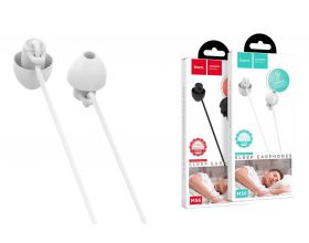 Наушники вакуумные проводные HOCO M56 Audio dream universal earphones with mic (белый)