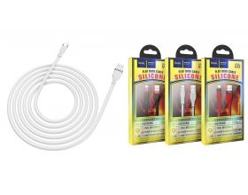 Кабель USB - MicroUSB HOCO U72 2,4A (белый) 1,2м (силиконовый)