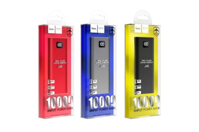 Универсальный дополнительный аккумулятор Power Bank HOCO J46 (10000 mAh) (серый)