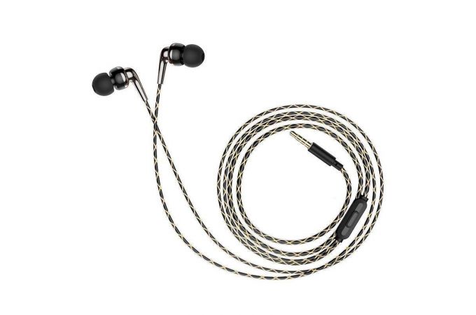 Наушники вакуумные проводные HOCO M71 Inspiring universal earphones (черный)