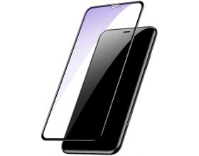 Защитное стекло дисплея iPhone X/XS/11 Pro антибликовое, черная рамка