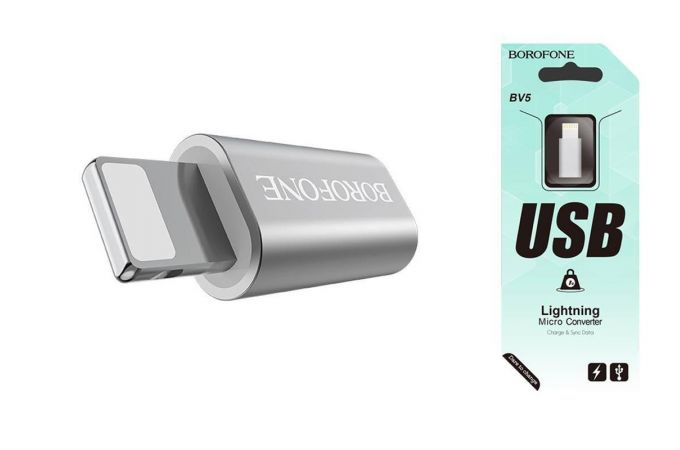 Переходник BOROFONE BV5 (MicroUSB на lightning)
