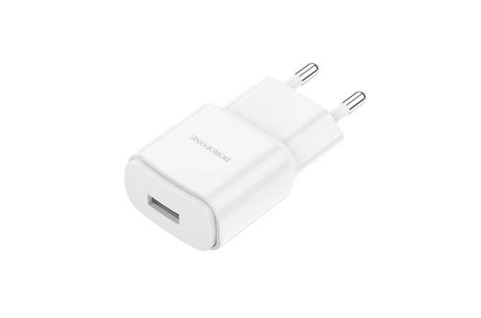 Сетевое зарядное устройство USB BOROFONE BA48A Orion single port 2100mAh (белый)