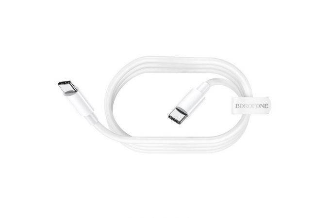 Кабель USB Type-C - USB Type-C BOROFONE BX44, 5A/20V, PD100W (белый) 1м