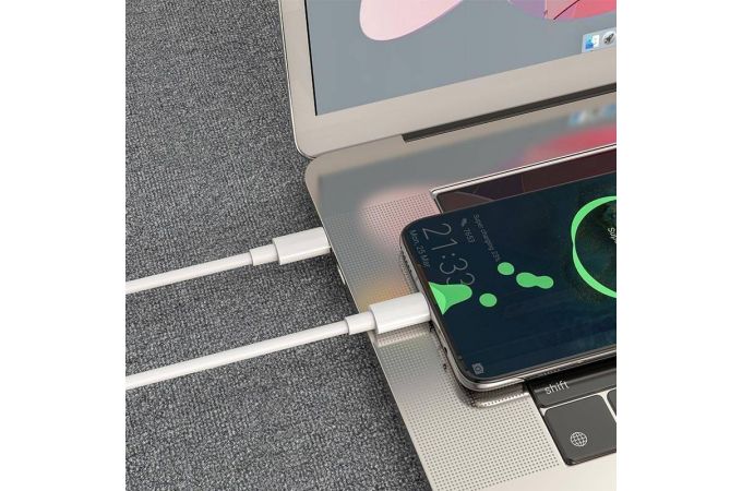 Кабель USB Type-C - USB Type-C BOROFONE BX44, 5A/20V, PD100W (белый) 1м