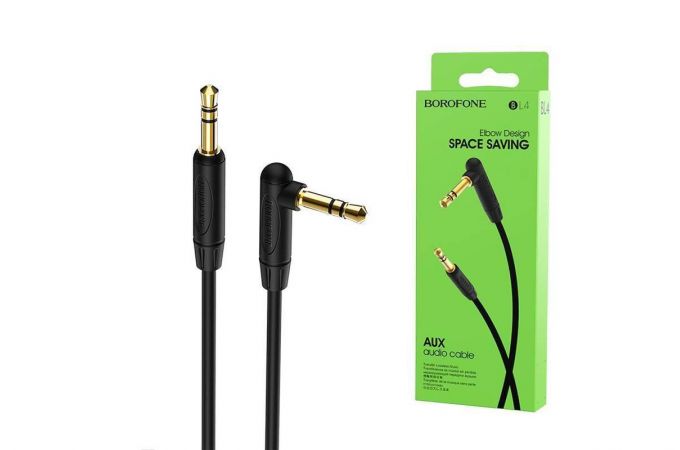 Кабель аудио AUX BOROFONE BL4 AUX 3.5 2 метр черный