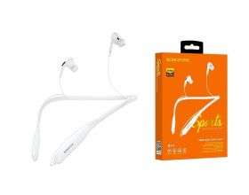 Наушники вакуумные беспроводные BOROFONE BE45 Delightful sports wireless earphonesl Bluetooth (белый)