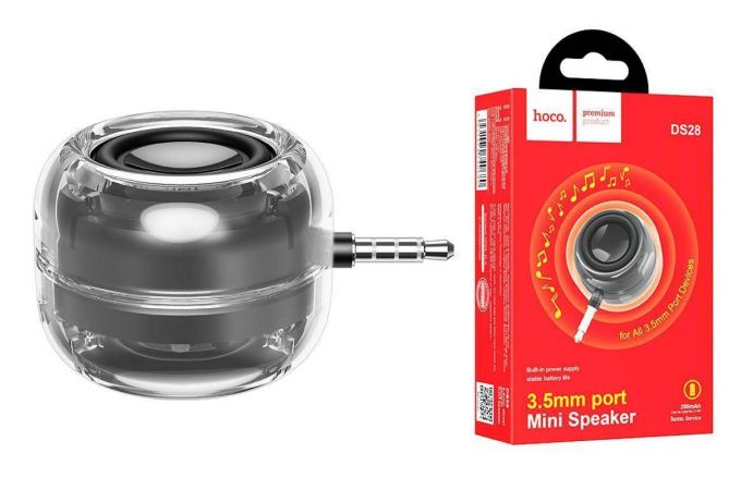 Портативная беспроводная колонка HOCO DS28 3.5mm mobile phone direct plug-in mini speak (черный)