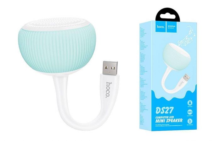Акустическая система 1.0 HOCO DS27 колонка USB для ноутбука (белый)