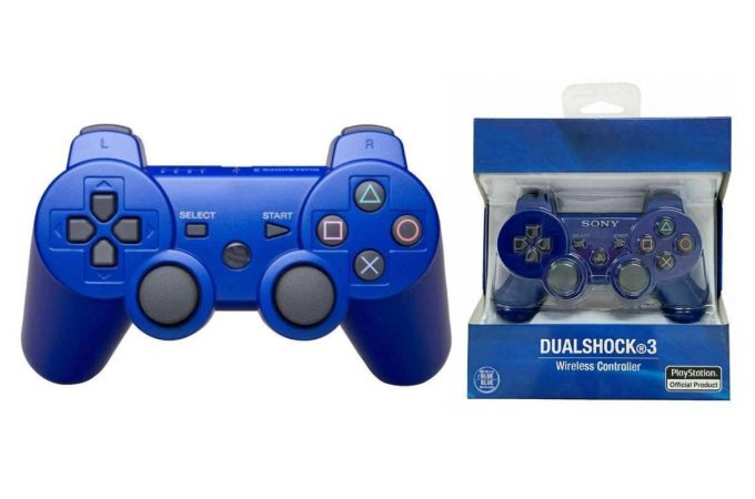 Геймпад беспроводной для Sony PlayStation 3 (упаковка картон) синий PS3