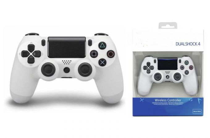 Геймпад беспроводной для Sony PlayStation 4 (ver. 2) белый PS4
