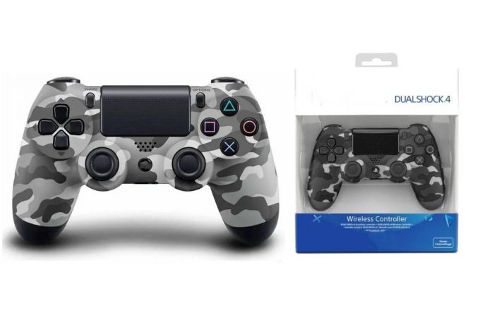 Геймпад беспроводной для Sony PlayStation 4 (ver. 2) камуфляж серый PS4