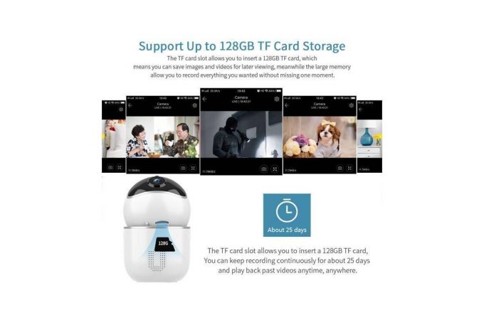 Видеокамера Орбита OT-VNI41 Белая IP-WI-FI (1920*1080, 2Mpix, 3,6мм, пластик)