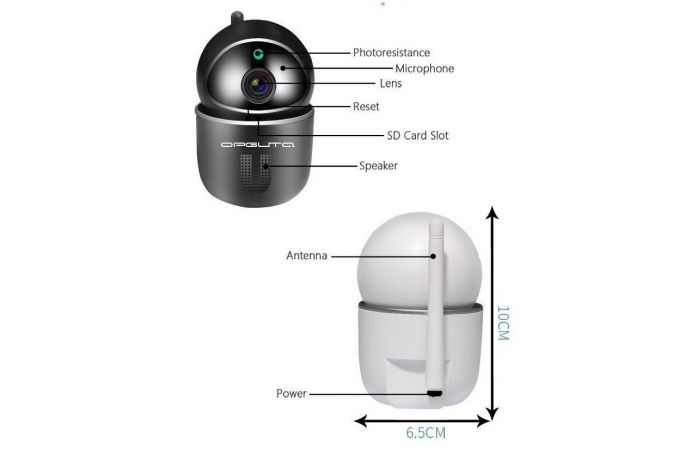 Видеокамера Орбита OT-VNI41 Черная IP-WI-FI (1920*1080, 2Mpix, 3,6мм, пластик)