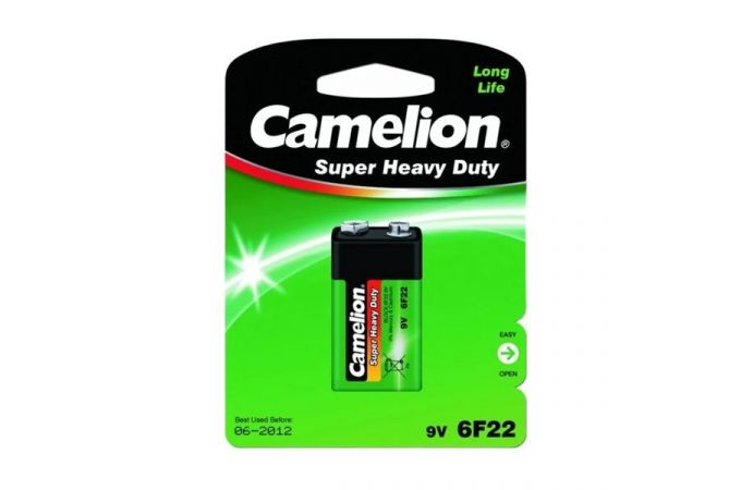 Батарейка солевая Camelion 6F22 крона/1BL Super Heavy Duty цена за блистер 1 шт