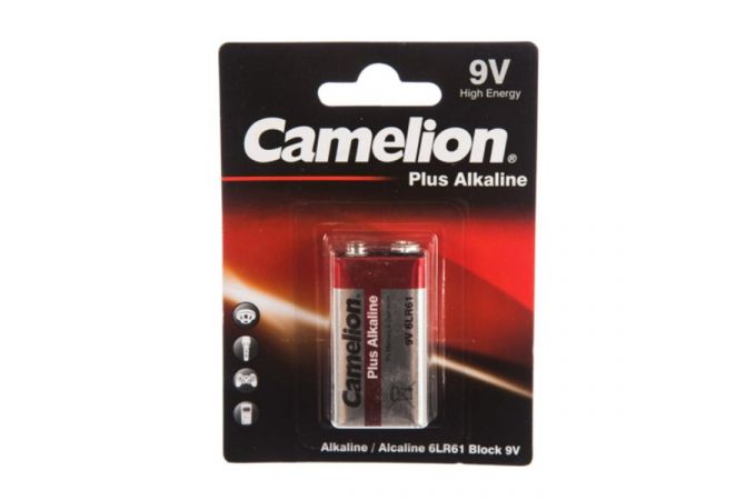 Батарейка алкалиновая Camelion 6LR61 крона/1BL Plus Alkaline (цена за блистер 1 шт)