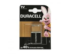 Батарейка алкалиновая Duracell 6LR61 крона/1BL MN1604 (цена за блистер 1 шт)