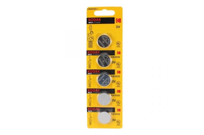 Батарейка литиевая KODAK CR2032/5BL MAX Lithium цена за блистер 5 шт