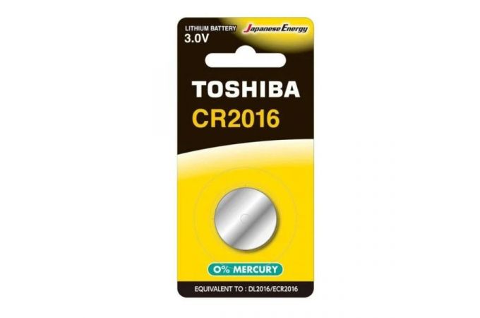 Батарейка литиевая Toshiba CR2016/1BL (цена за блистер 1 шт)