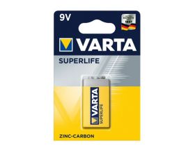Батарейка солевая VARTA 6F22 крона/1BL SUPERLIFE цена за блистер 1 шт