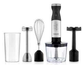 Блендер BRAYER 1244BR нерж. 800 Вт, погруж., нерж.лез., венчик, стак. 700 мл