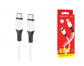 Кабель USB Type-C - USB Type-C BOROFONE BX79, PD60W (белый) 1м