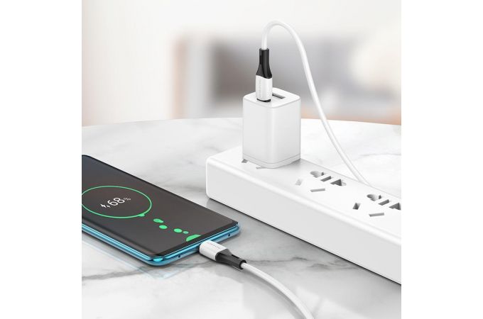 Кабель USB Type-C - USB Type-C BOROFONE BX79, PD60W (белый) 1м