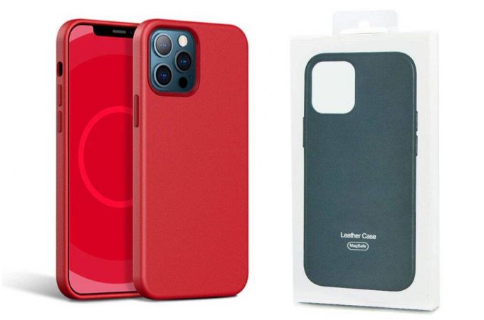 Чехол для iPhone 13 Pro (6,1) MagSafe силиконовый с анимацией в цвет чехла на экране (красный)