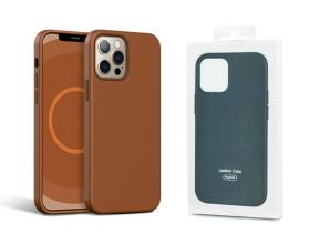 Чехол для iPhone 13 Pro (6,1) MagSafe силиконовый с анимацией в цвет чехла на экране (темно коричневый)