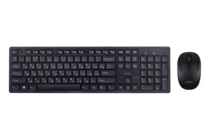 Комплект клавиатура+мышь беспроводной Perfeo "TWIN" USB PF_A4500 (черный)
