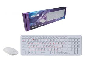 Комплект клавиатура+мышь беспроводной Perfeo "UNION" USB PF_B4899 (белый)