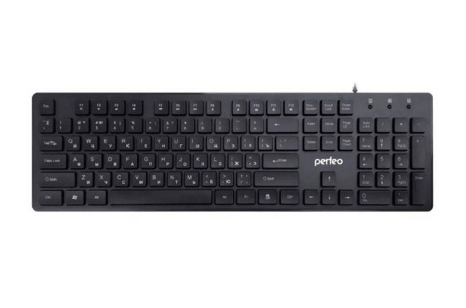 Клавиатура проводная Perfeo "CONTENT" Multimedia, USB  PF_4829 (черный)