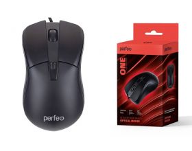 Мышь проводная Perfeo "ONE", 3 кн, DPI 1000, USB PF_B4894 (черный)