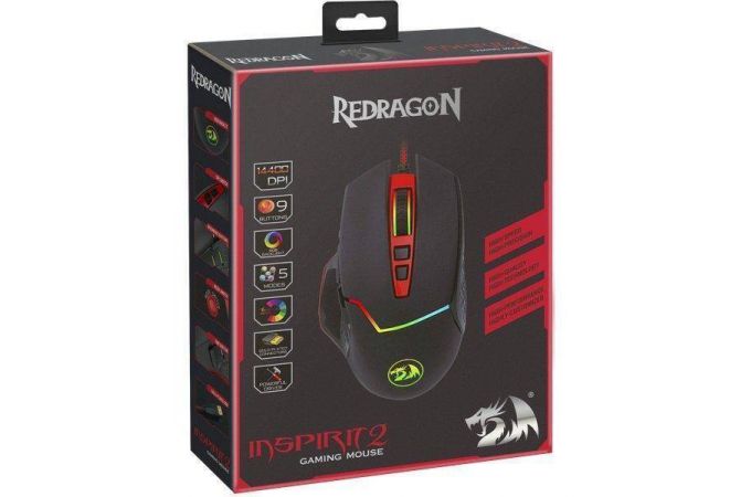Мышь игровая проводная Redragon Inspirit 2 (черный)