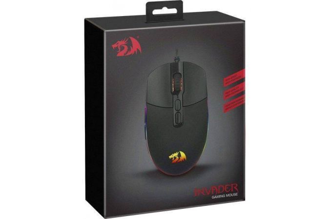 Мышь игровая проводная Redragon Invader (черный)